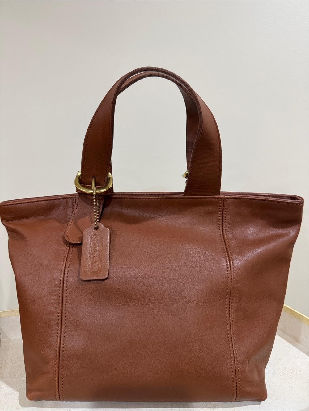 Coach Waverly Vintage Leather British Tan Tote